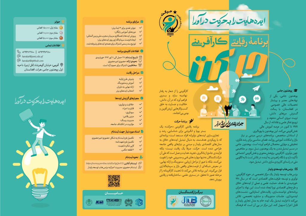 برنامه رقابتی کارآفرینی حرکت 1 Move Harakat Poster برنامه رقابتی کارآفرینی حرکت
